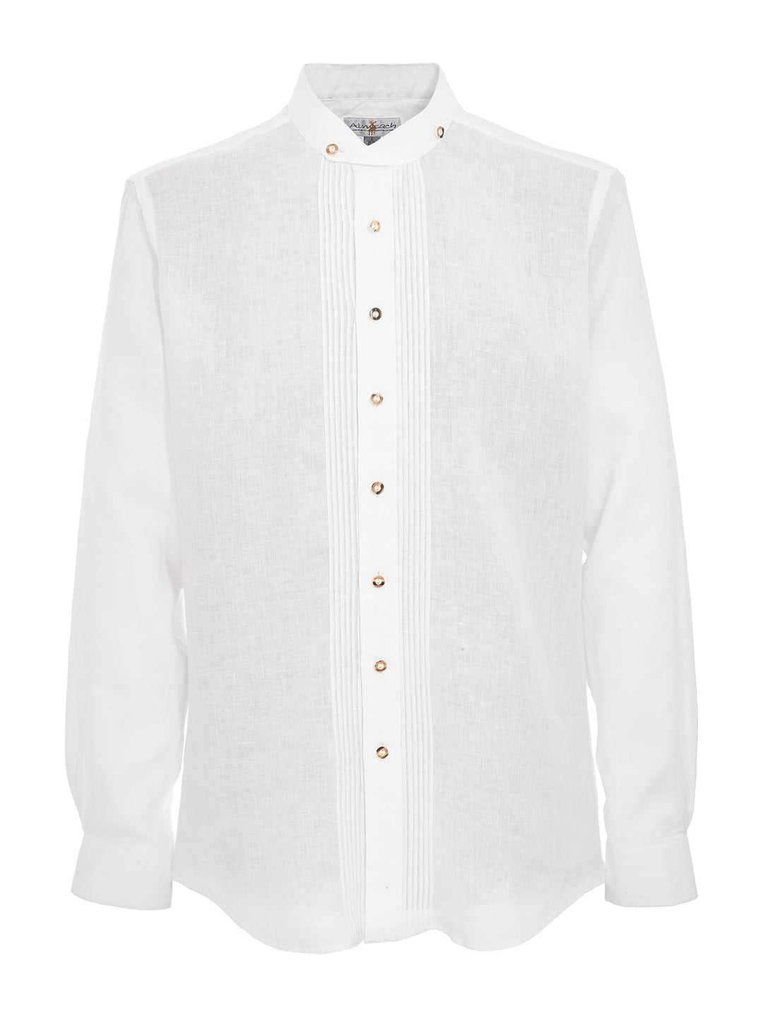 Almsach Herren Stehkragenhemd 175LI L Weiss, L Weiss