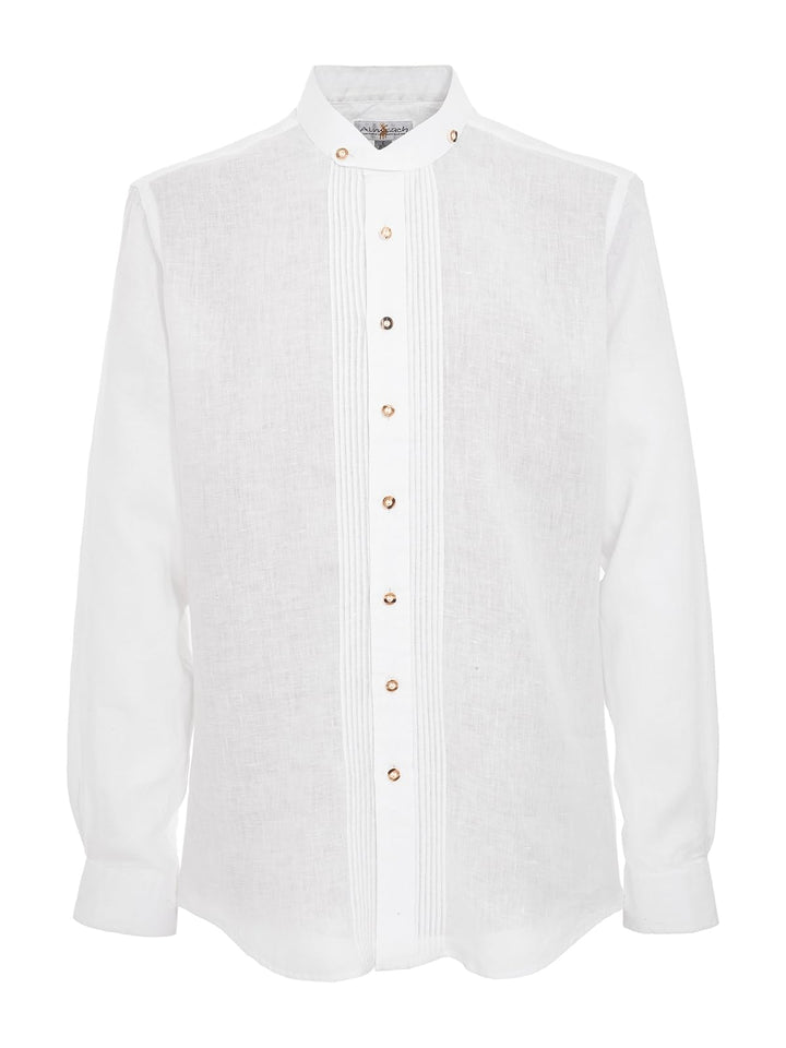 Almsach Herren Stehkragenhemd 175LI L Weiss, L Weiss