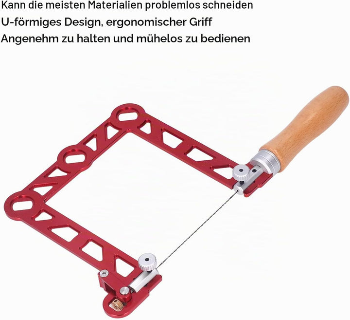 Laubsäge, Laubsäge für Holzarbeiter, U-Form, Holzgriff, Laubsäge für Holzbearbeitung, Schmuckherstel