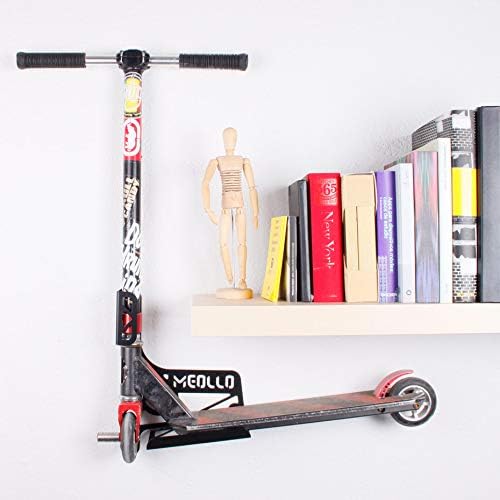 Kinderroller Scooter Wandhalterung (100% Stahl) 2 x schwarz, 2 x schwarz