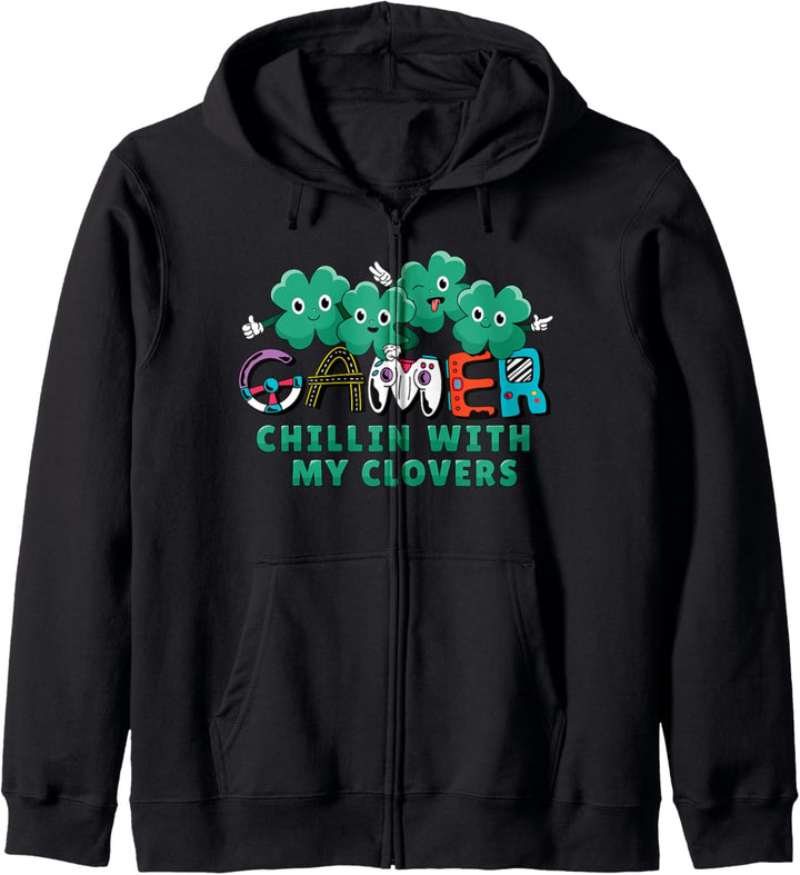Videospiel Gaming St. Patricks Day Gamer Boys St. Patty's Kapuzenjacke