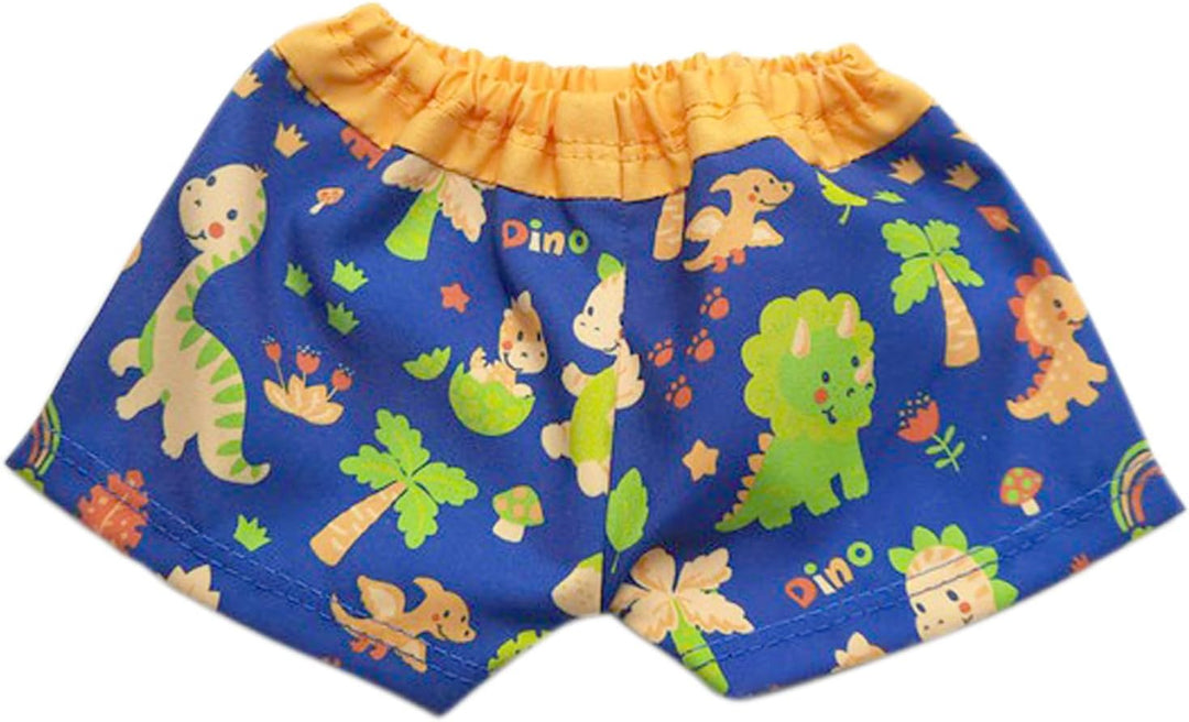 Heless 22 - Schwimm-Set für Puppen im Dino-Design, 3 teilig mit Bade-Hose, Badeschlappen und Schwimm