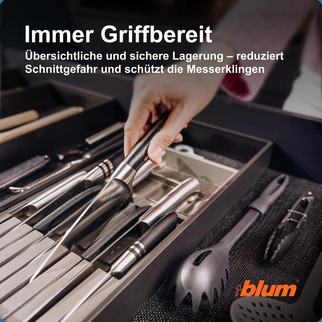 Blum AMBIA-LINE Messerhalter | Schubladen-Organizer &amp; Küchenhelfer zur sicheren Aufbewahrung von bis