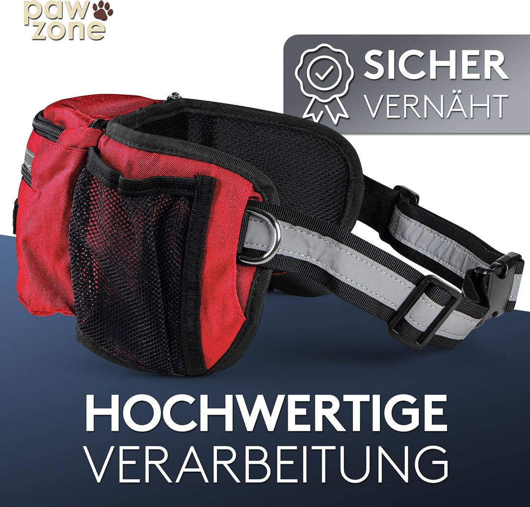 PAWZONE Futterbeutel Hunde - Leckerlibeutel für Hunde - Bauchtasche für Hunde Zubehör - Leckerlitasc