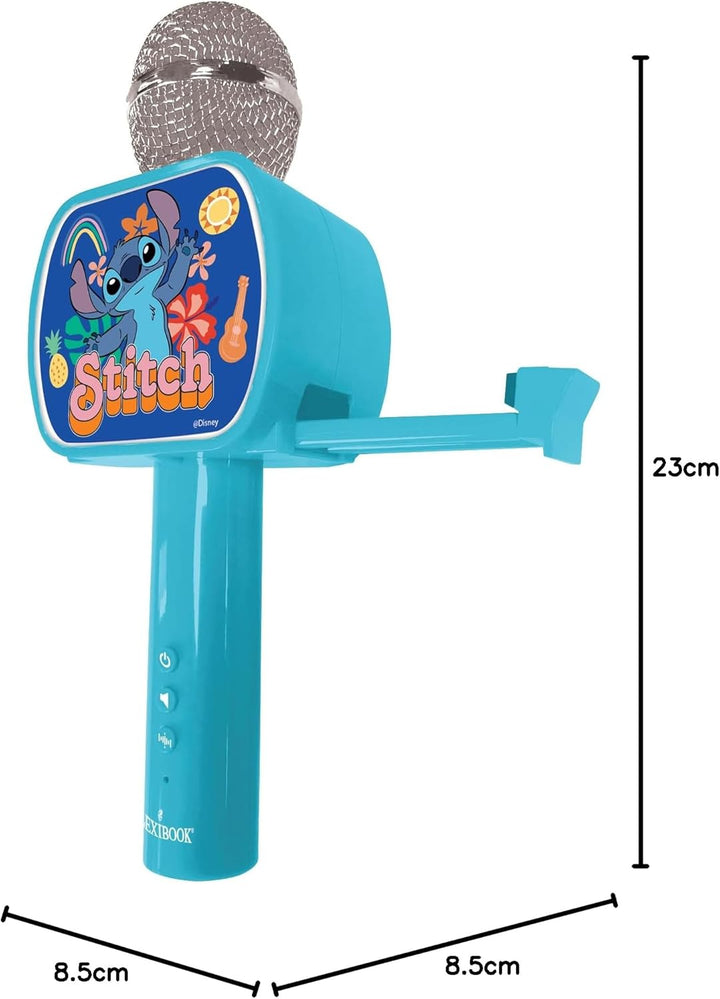 Lexibook, Disney Stitch, Bluetooth®-Mikrofon mit Stimmveränderungsfunktion, integrierter Lautspreche