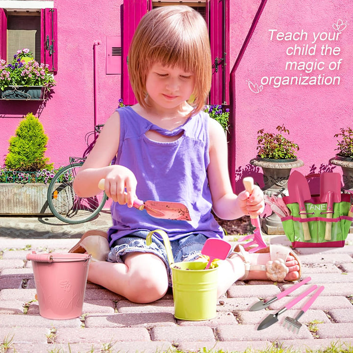 Stanew Kinder-Garten-Set, Kinder-Garten-Werkzeug-Set, Kinder-Garten-Geschenk, Kinder-Outdoor-Garten-