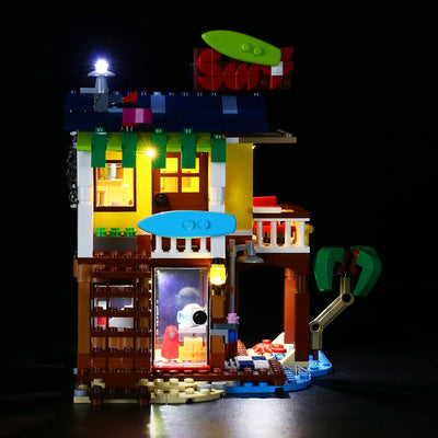 BRIKSMAX Led Beleuchtungsset für Lego Creator Surfer-Strandhaus - Compatible with Lego 31118 Baustei