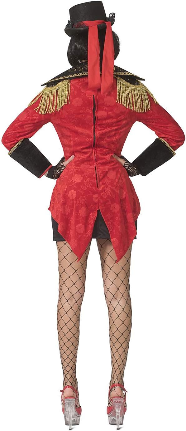 Funny Fashion Damen Kostüm sexy Zirkus Direktorin Dompteurin schwarz rot Karneval (32/34) 32-34, 32-