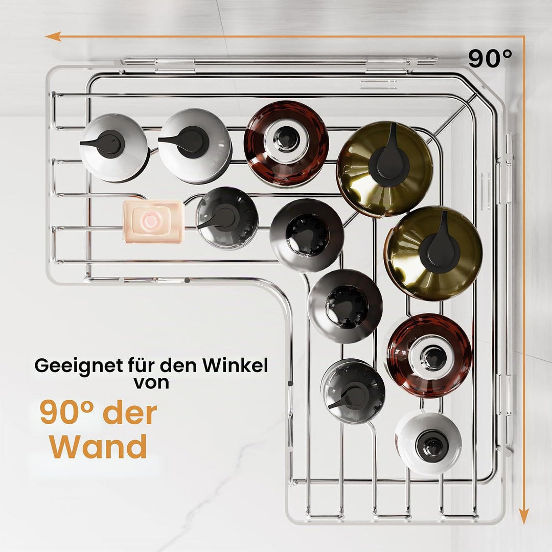 ZUNTO Eck-Duschregal – 2 Stück Duschregal ohne Bohren, Shampoo-Halter für Dusche aus Edelstahl, Kleb
