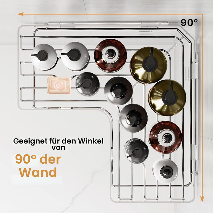 ZUNTO Eck-Duschregal – 2 Stück Duschregal ohne Bohren, Shampoo-Halter für Dusche aus Edelstahl, Kleb