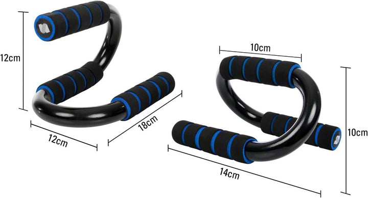 Sport-Tec Push Up Liegestützgriffe, Aufbau Brustmuskeln zu Hause oder im Fitnessstudio, Paar Blau, B