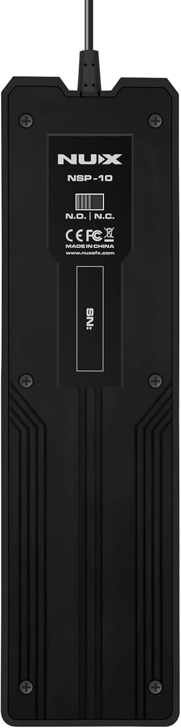 NU-X | NSP-10 Piano Sustain Pedal – Momentary Action, Polaritätsschalter, 2 m Kabel, 6,3 mm Klinke,