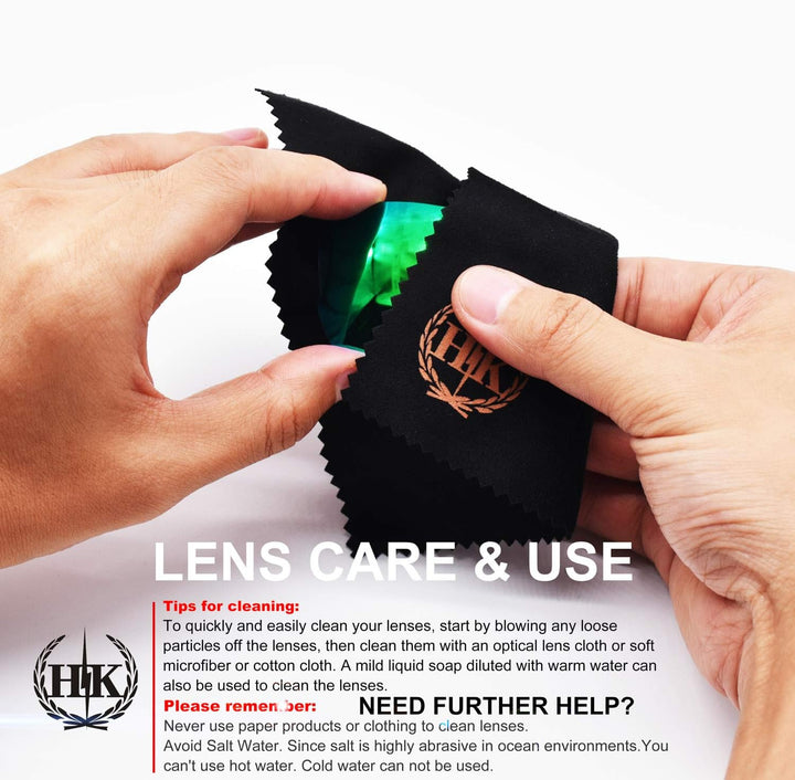 HKUCO Sonnenbrille Clip Rot/Grün Polarisiert Objektive für Myopie Frame Clip Polarisiert Objektive U