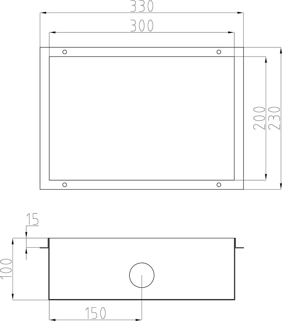 Bernstein® Wandnische aus Edelstahl NT203010X randlos mit LED-Beleuchtung– 20 x 30 x 10 cm – Duschab