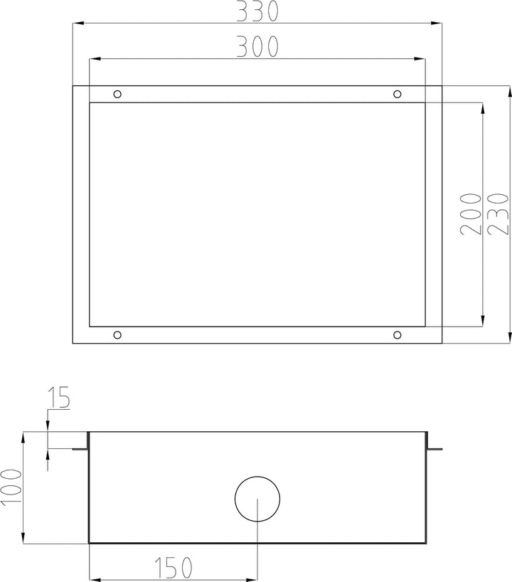 Bernstein® Wandnische aus Edelstahl NT203010X randlos mit LED-Beleuchtung– 20 x 30 x 10 cm – Duschab