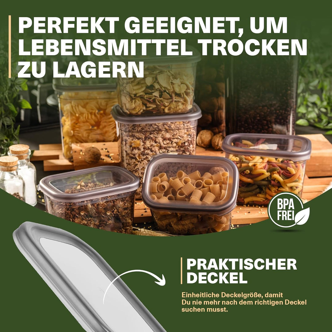 luftdichte Vorratsdosen mit Deckel | 25er Vorratsbehälter Set | BPA-FREI | Zur Müsli Mehl und Zucker