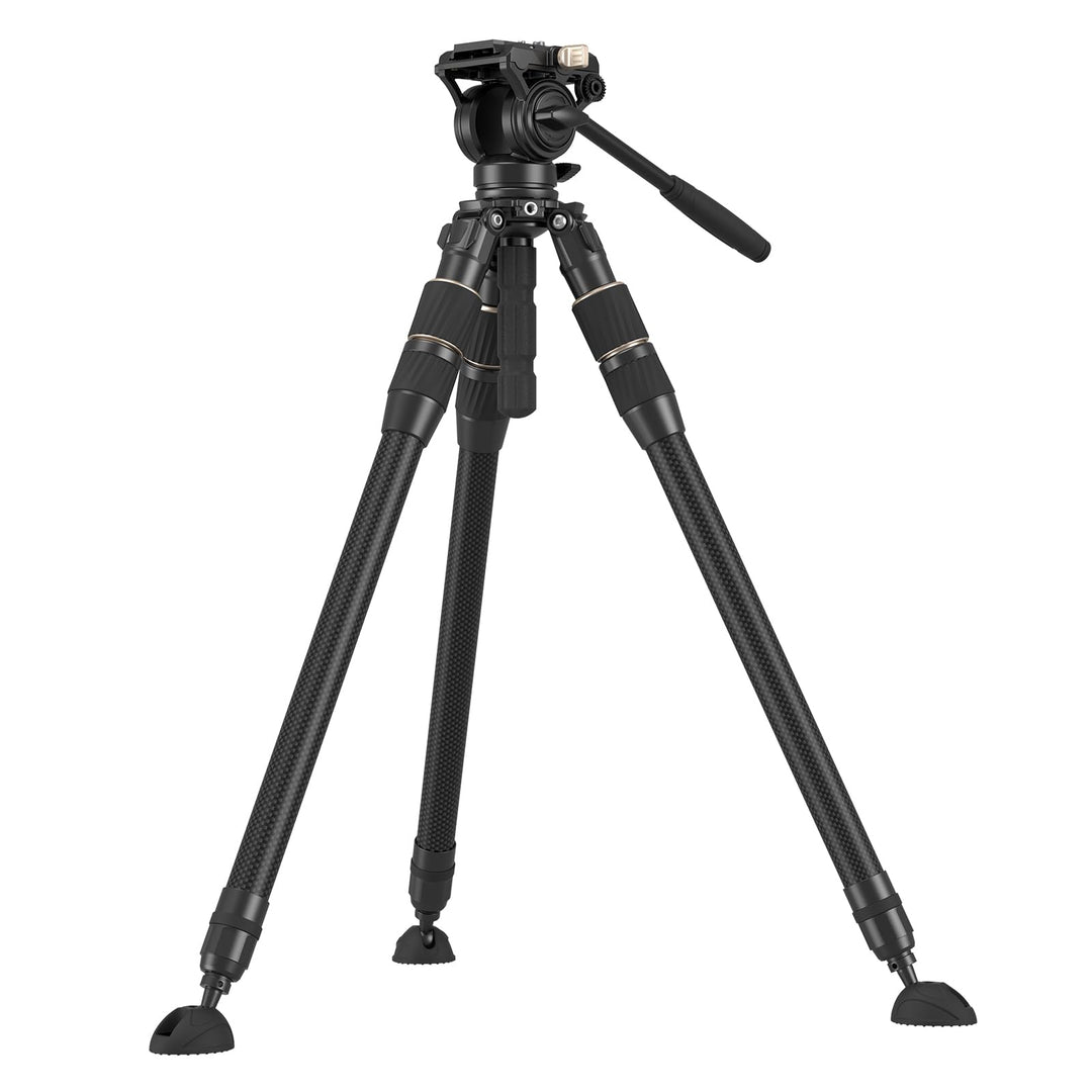SMALLRIG FT-S303 FreeSpeed Stativ aus Kohlefaser, 59'' Reise-Videostativ mit Höhenverstellung durc