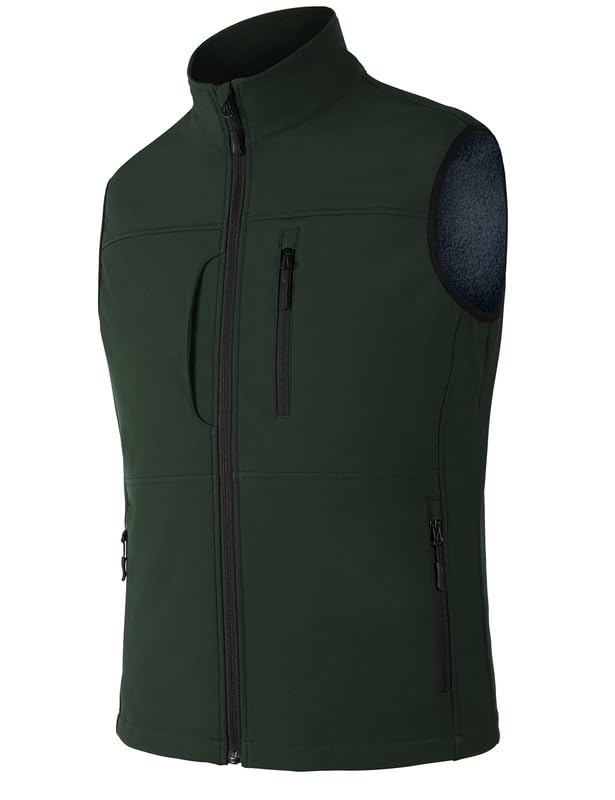 Leichte Softshell Weste für Herren, Bodywarmer Fleece Weste Full Zipp Softshellweste, Weste Herren O