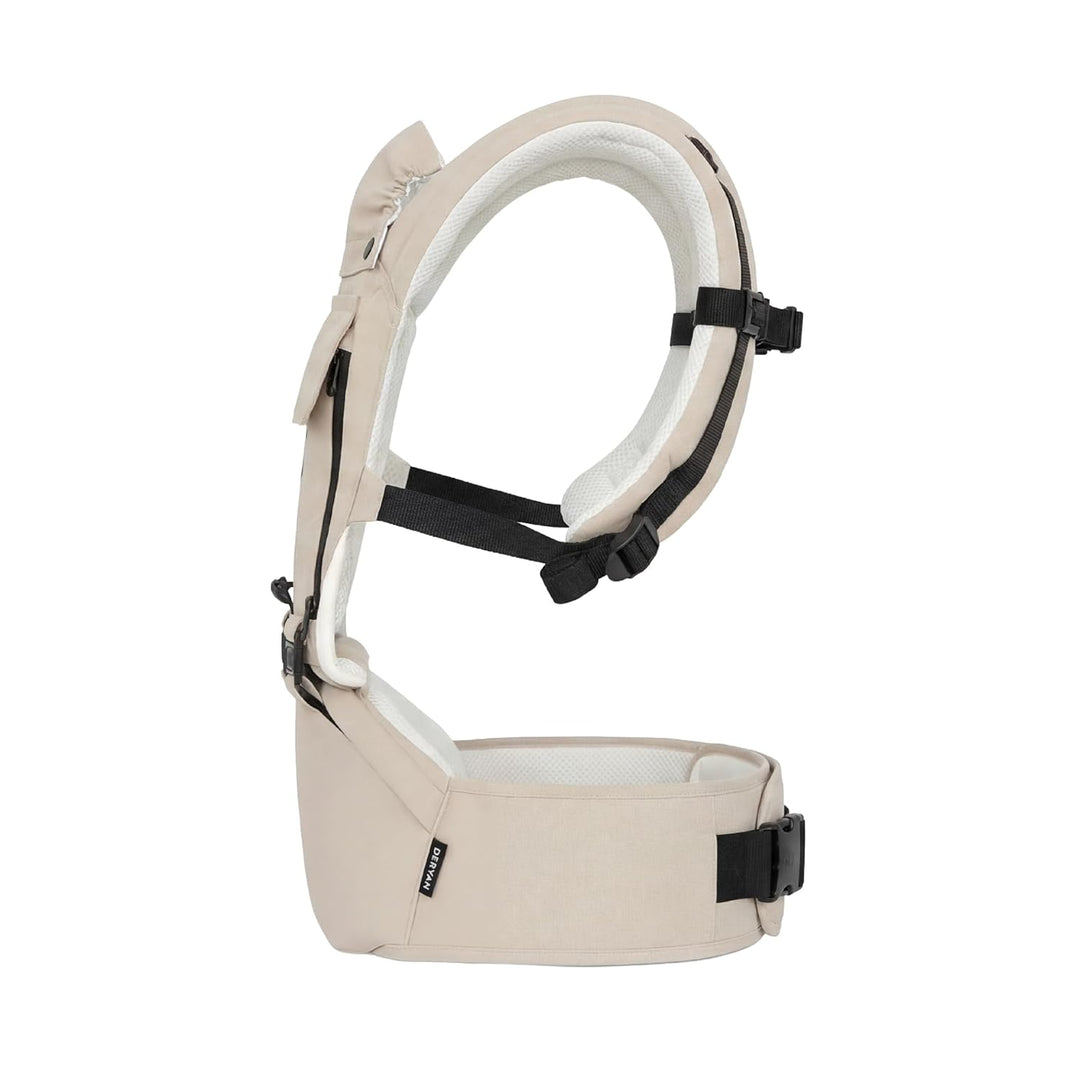 Deryan Pack 4-in-1 Babytrage, Ergonomisch, Umwandelbar aus 100% Baumwolle, Baby Carrier für Kleinkin