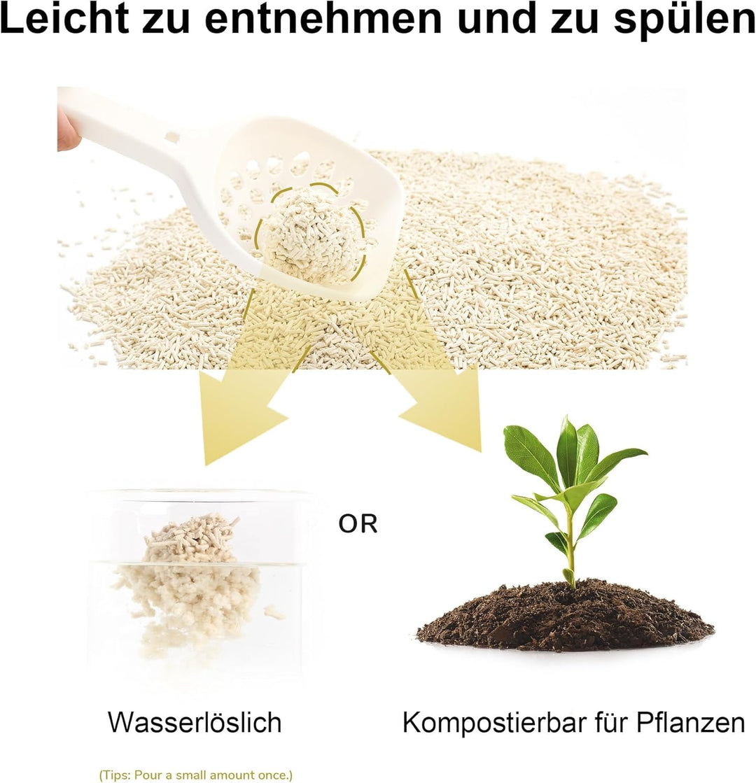 FUKUMARU Tofu Katzenstreu 5.4kg, Klumpstreu für Katzen, Gemischtes Maispellets, Staubfrei und Leicht