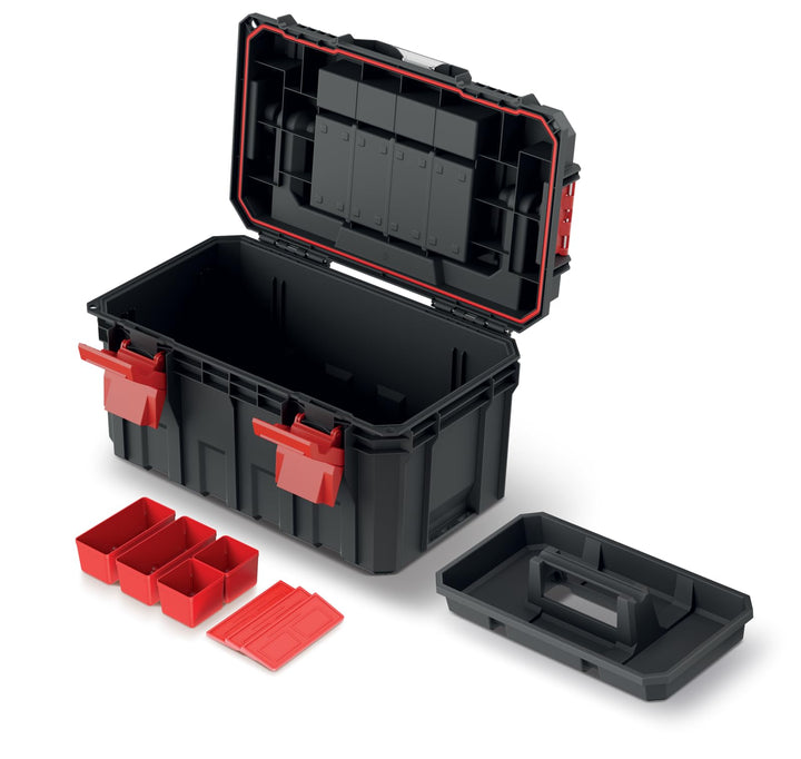 Kistenberg Werkzeugkiste Werkzeugkoffer Werkzeugkasten Werkstattkiste Toolbox Organizer im Deckel mi