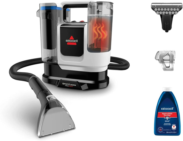 BISSELL SpotClean ProHeat Advanced Teppichreiniger und Polsterreiniger Gerät, Nasssauger und Waschsa