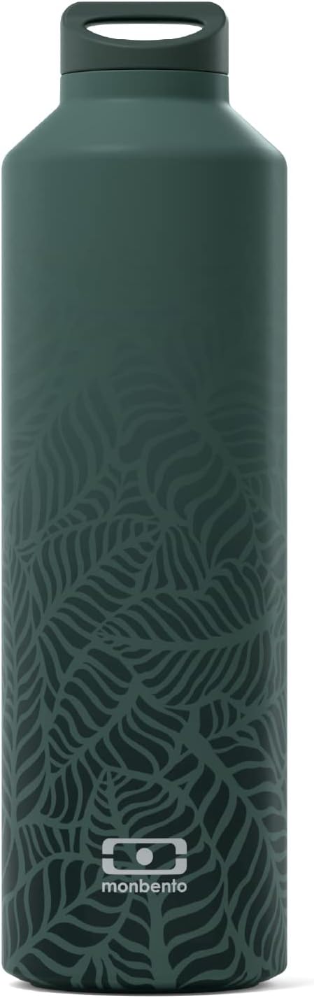 monbento - Jungle Lunchbox Set - Metall brotdose MB Sense, Isotherme Wasser Flasche MB Steel 500ml -