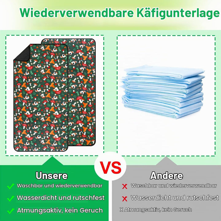 Neerow Wiederverwendbare PIPI Pads, 2 Stück Super Saugfähige Pipipads Meerschweinchen, Waschbar ruts