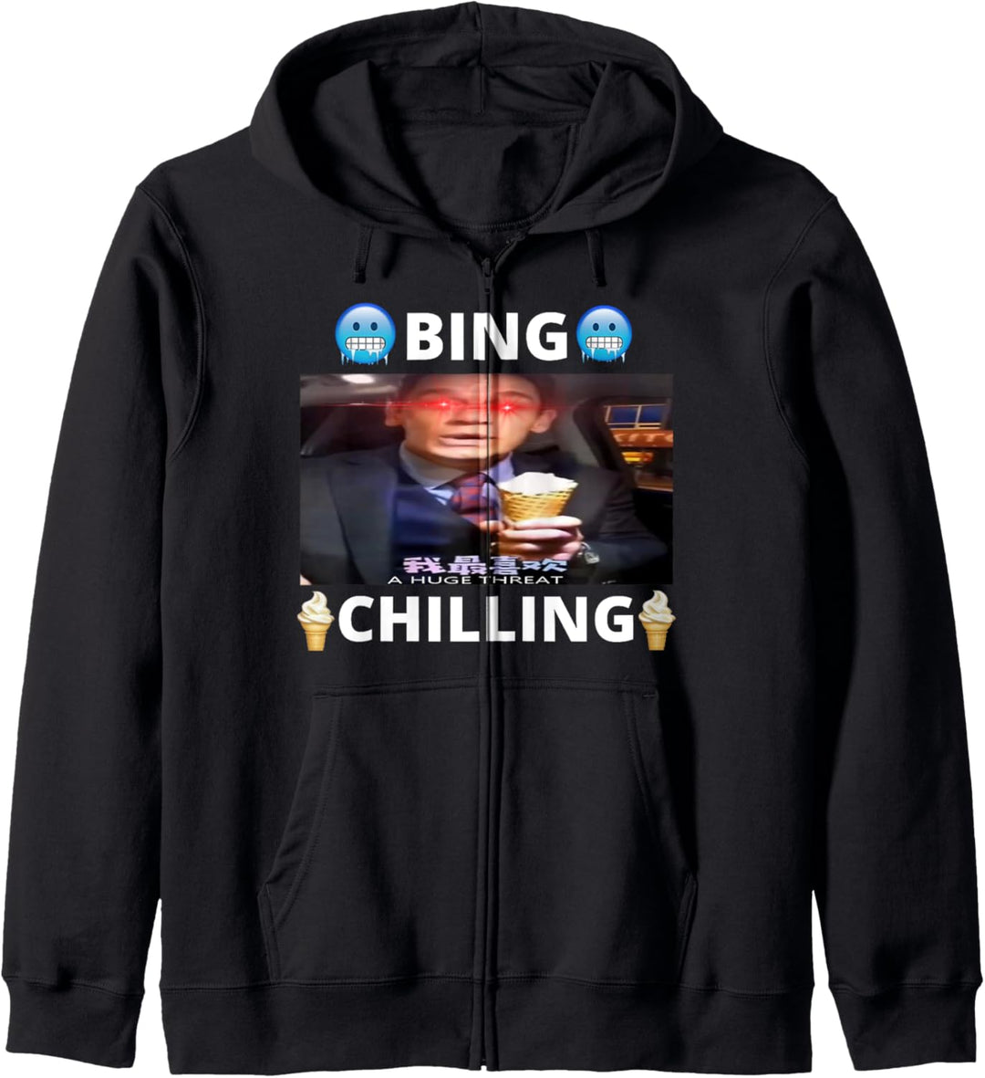 Bing Shi Ling Bing Chilling John Xina Eiscreme Chinesisches Meme Kapuzenjacke