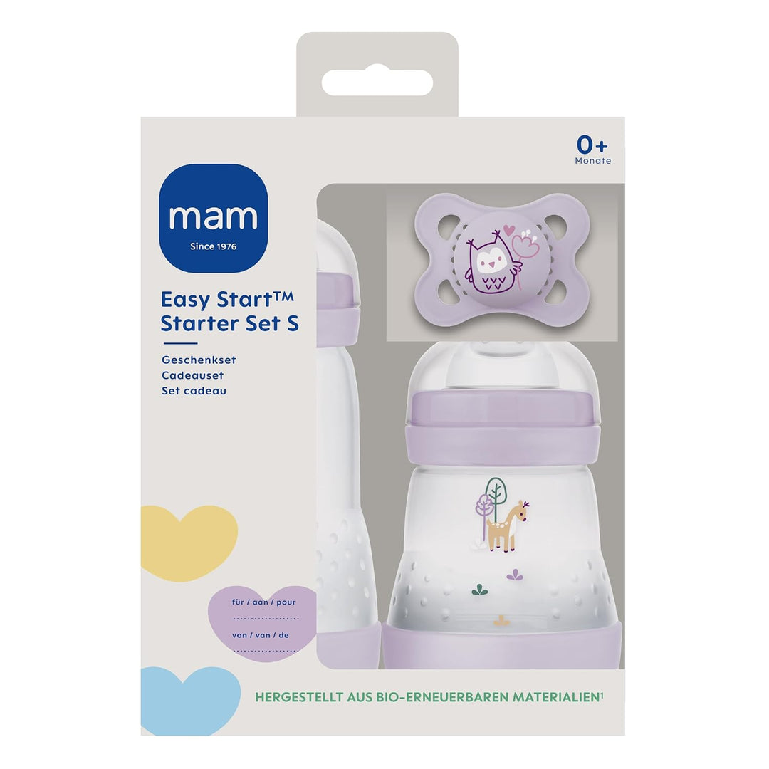 MAM Easy Start Anti-Colic Starter Set S, Baby Erstausstattung mit 2 Anti-Colic Flaschen (160 ml & 26