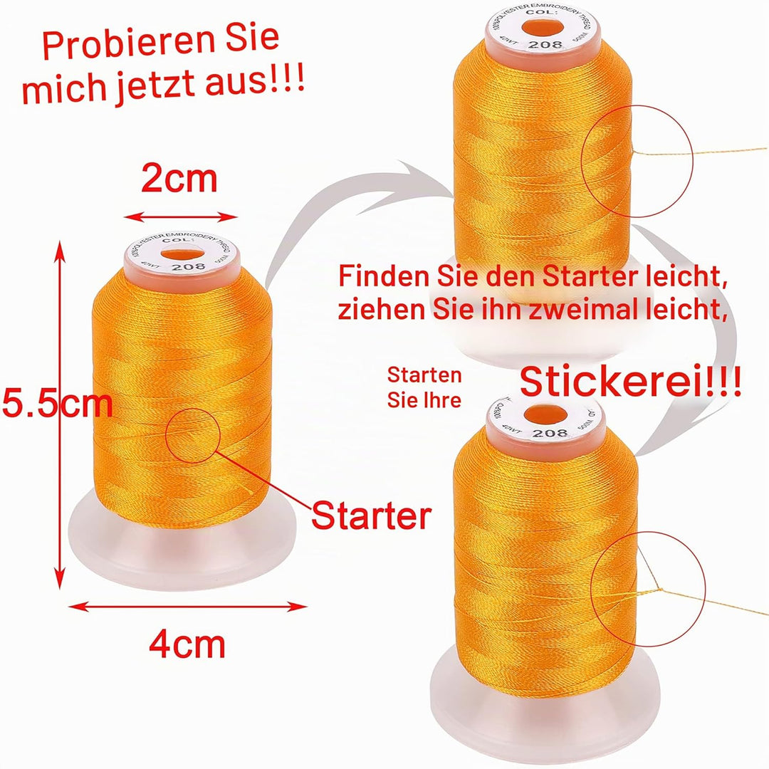New brothread 40 Brother Farben Polyester Maschinen Stickgarn 500M (550Y) für Brother/Babylock/Janom