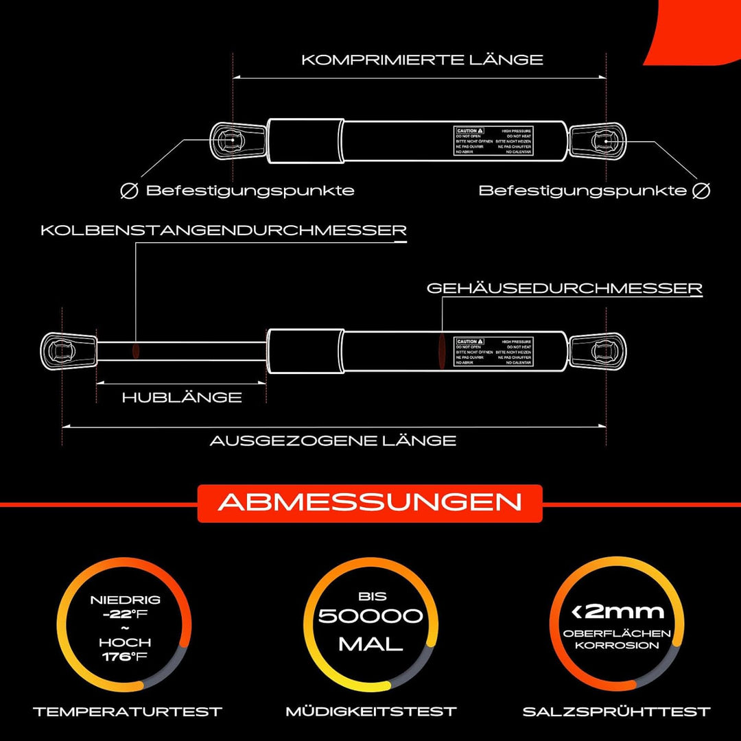 Frankberg 1x Gasfeder Dämpfer Heckklappe Rechts Kompatibel mit Mondeo V Schrägheck 2014-2021 Mondeo