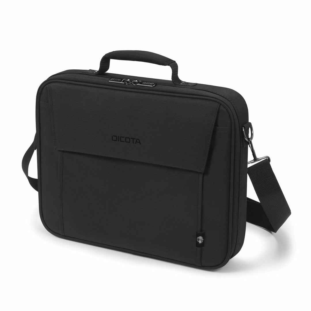 Dicota Eco Multi Plus Base 14-15.6 – Notebooktasche mit Schutzpolsterung und Dokumentenfach, schwarz