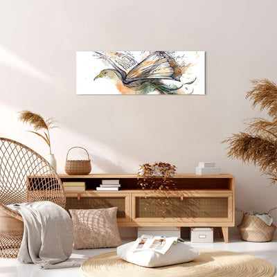 Panorama Bilder auf Leinwand Vogel Fantasie Konzept Leinwandbild 90x30cm Wandbilder Dekoration Wohnz