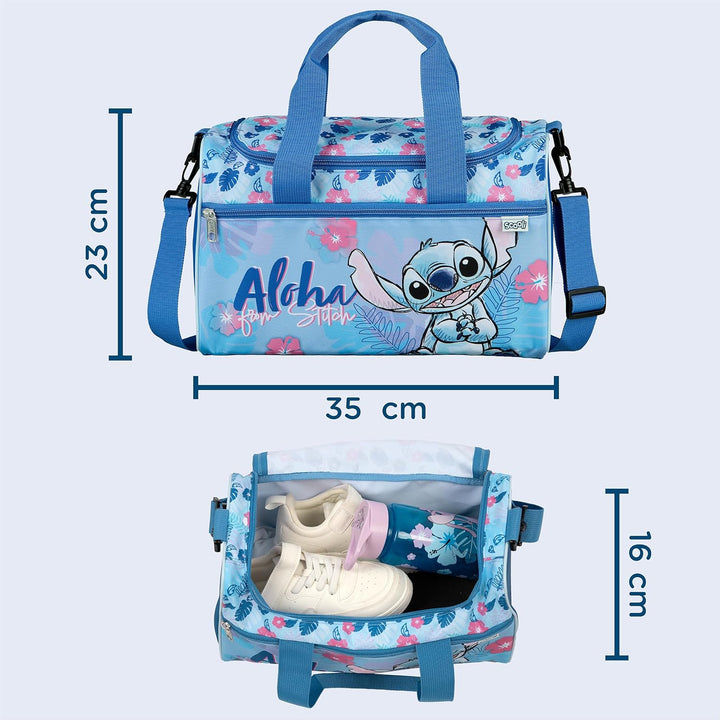 Scooli - Sporttasche für Kinder - 23 x 35 x 16 cm - geräumiges Hauptfach - Verstellbarer Schultergur