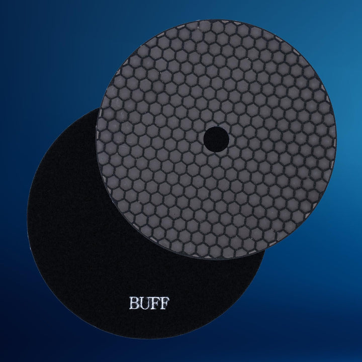 Profi Diamant-Schleifpads Spar-Set für Trockenschliff von EDW, Ø100 mm, Körnung: 1500 + 3000 + Polie