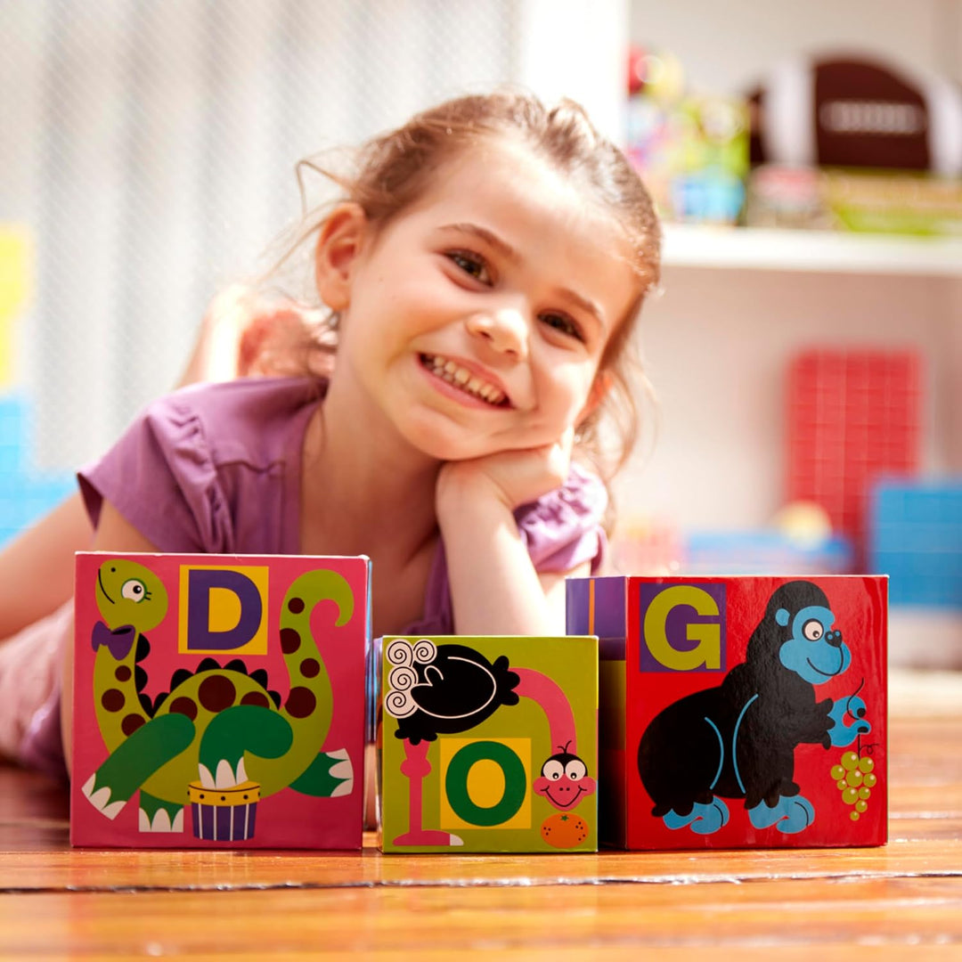 Melissa & Doug Würfel zum Stapeln und Verschachteln englisches Alphabet Alphabet-Blöcke, Alphabet-Bl