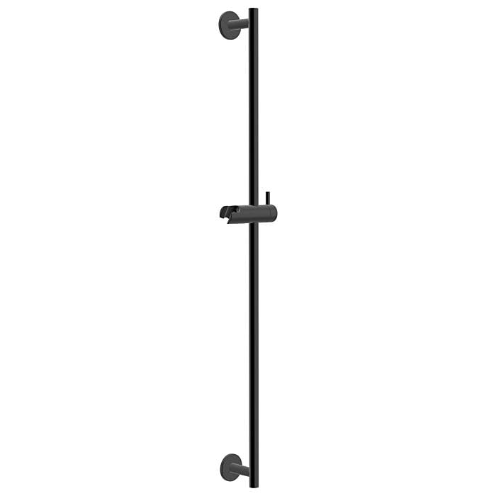 AquaCraft Brausestange 90cm Matt Schwarz I Duschstange Ø18mm I Duschhalterung Wandhalterung in der D