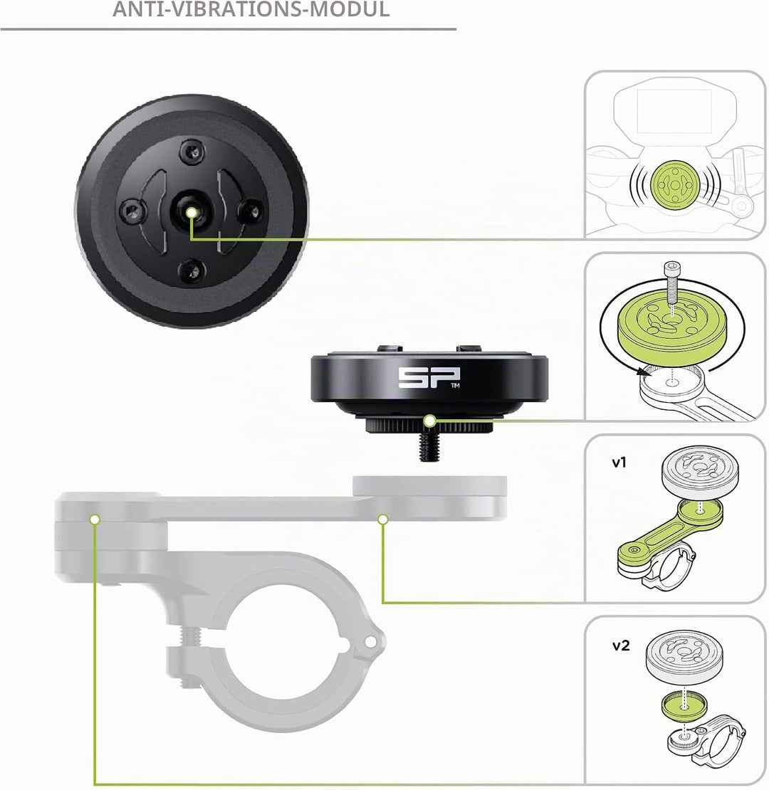SP CONNECT Moto Bundle II mit Anti Vibration Module + Universal Interface | SPC+ | Handyhalter für M