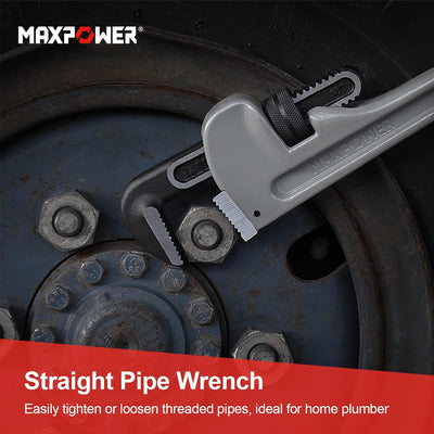 MAXPOWER-Rohrzange 450mm (18 Zoll) Öffnungskapazität 63 mm (2.5 Zoll) Aluminium-Rohrzange Langlebige