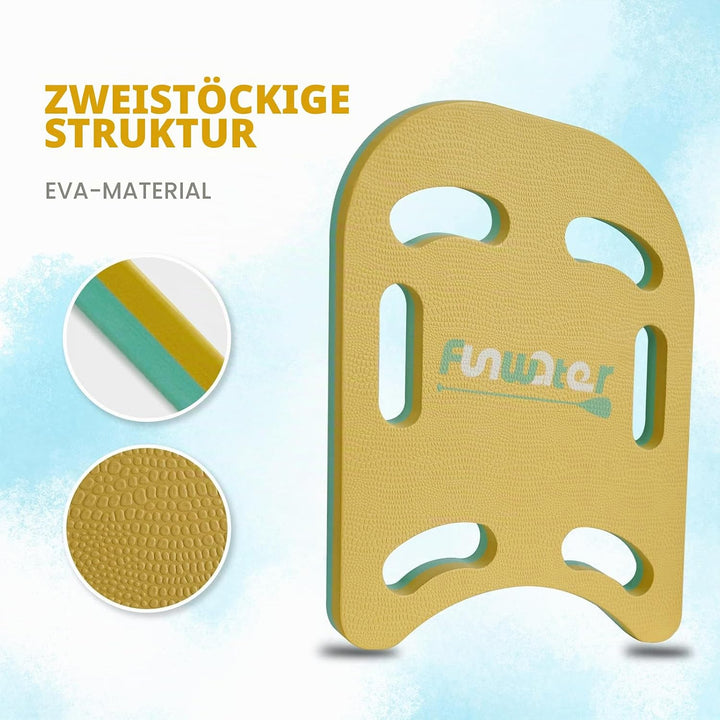 FunWater Schwimmbrett Kickboard für Kinder und Erwachsene Trainingsausrüstung PE Schaumstoff Schwimm