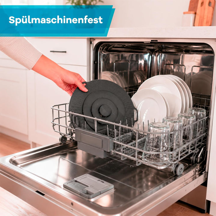 Netrox Überkochschutz und Pfannen Spritzschutz aus Silikon | Überlaufschutz für Töpfe und Pfanne Ø 1