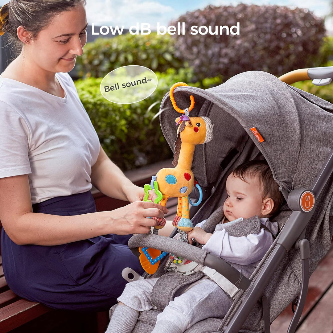 TUMAMA KIDS Baby Spielzeug 0 3 6 9 Monate, Giraffe Hängendes Rasselspielzeug Baby Kinderwagen Spielz