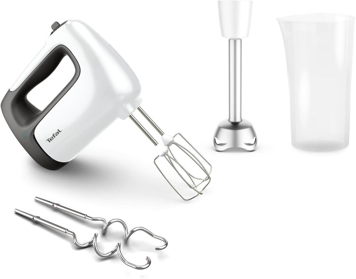 Tefal HT462138 Prep'Mix+ Handmixer| Ideal Für Leichte Und Zähe Zubereitungen| Leistungsstarker 500-W