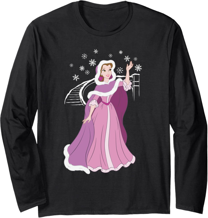 Disney Princess Belle Winter Wonderland Holiday Langarmshirt