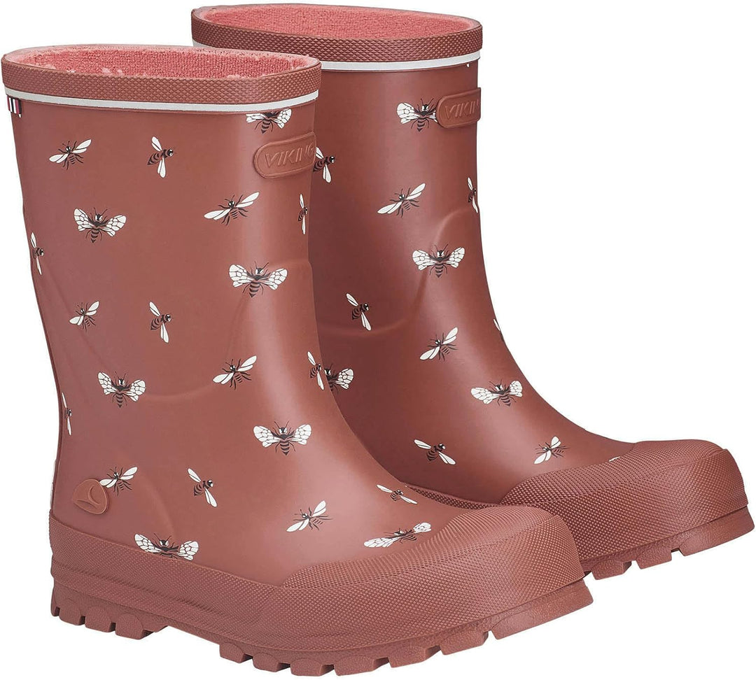 Viking Unisex Kinder JollyGummistiefel 22 EU Cognac White, 22 EU Cognac White