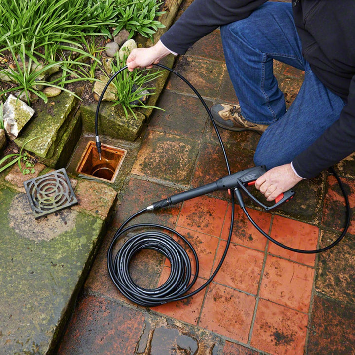 Bosch Home and Garden F016800483 Bosch Abflussrohr Reiniger (für Aquatak, 10 m, 160 bar), Schwarz