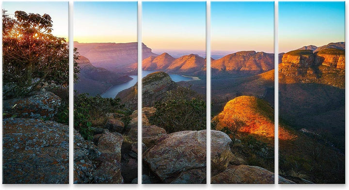 islandburner Bild auf Leinwand DREI Rondavels Blyde Canyon Sonnenuntergang Südafrika Ansicht Bilder