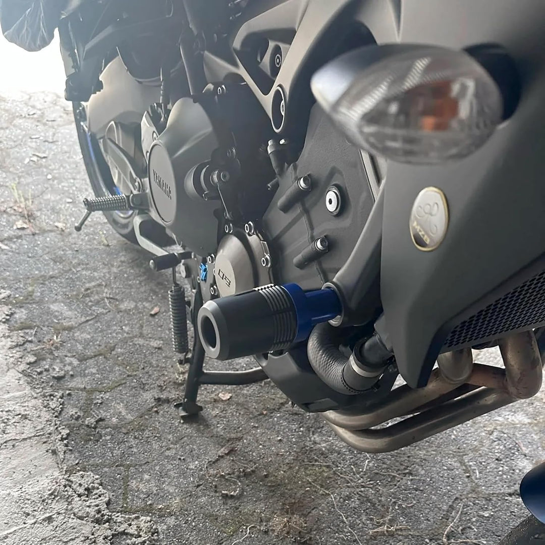 Motorrad Sturzpads Rahmen Schieber Sturzschutz Für MT09 TRACER9GT 2023 MT-09 SP 2021 2022 (Blau), Bl