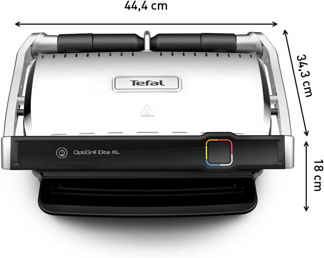 Tefal Kontaktgrill Optigrill Elite XL GC760D | 16 automatische Programme | Digitales Display mit Cou